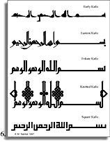 Arabic calligraphy Kufi Styles